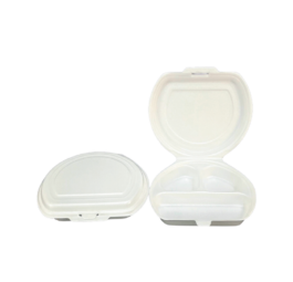 Round three compartment box
