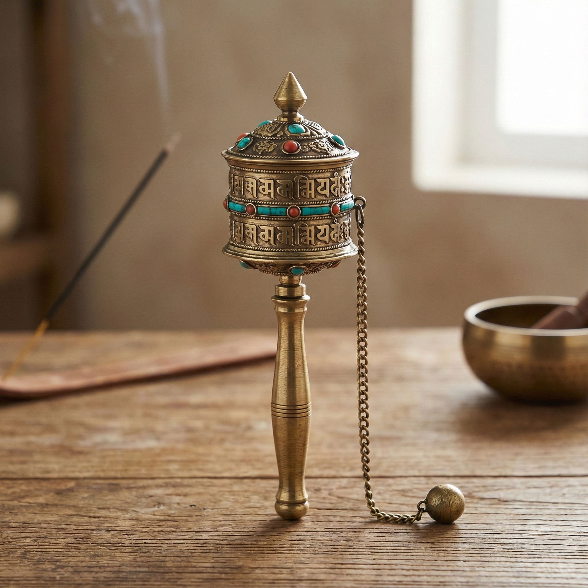 Brass Prayer Wheel