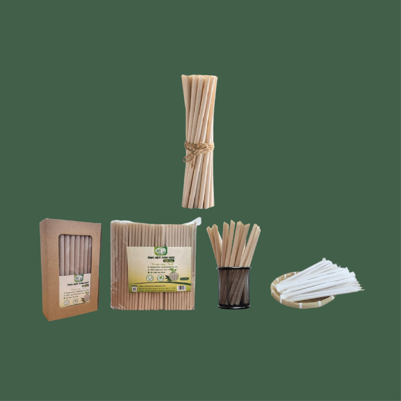 á»‘ng hÃºt duong, tre, gao, cafe