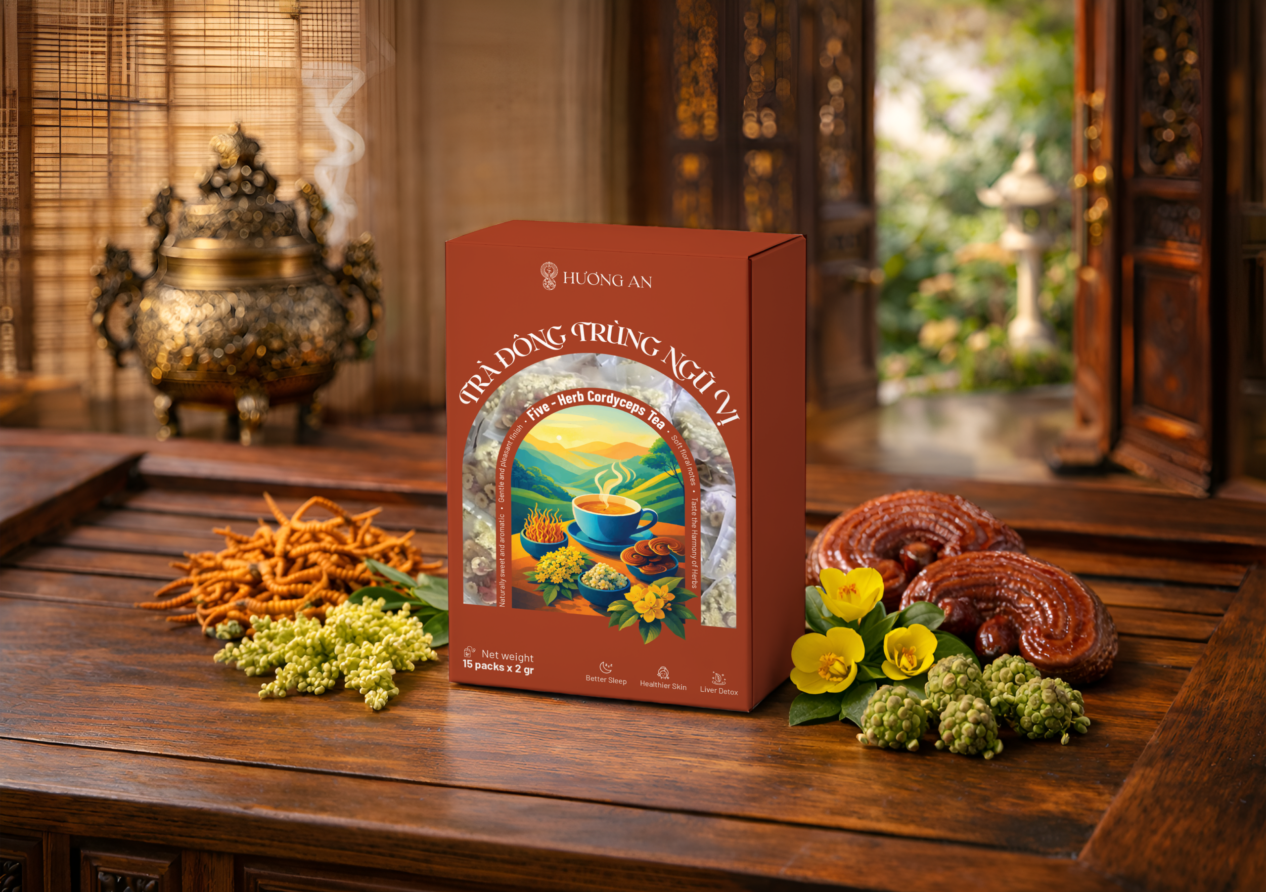 Five - Herb Cordyceps Tea