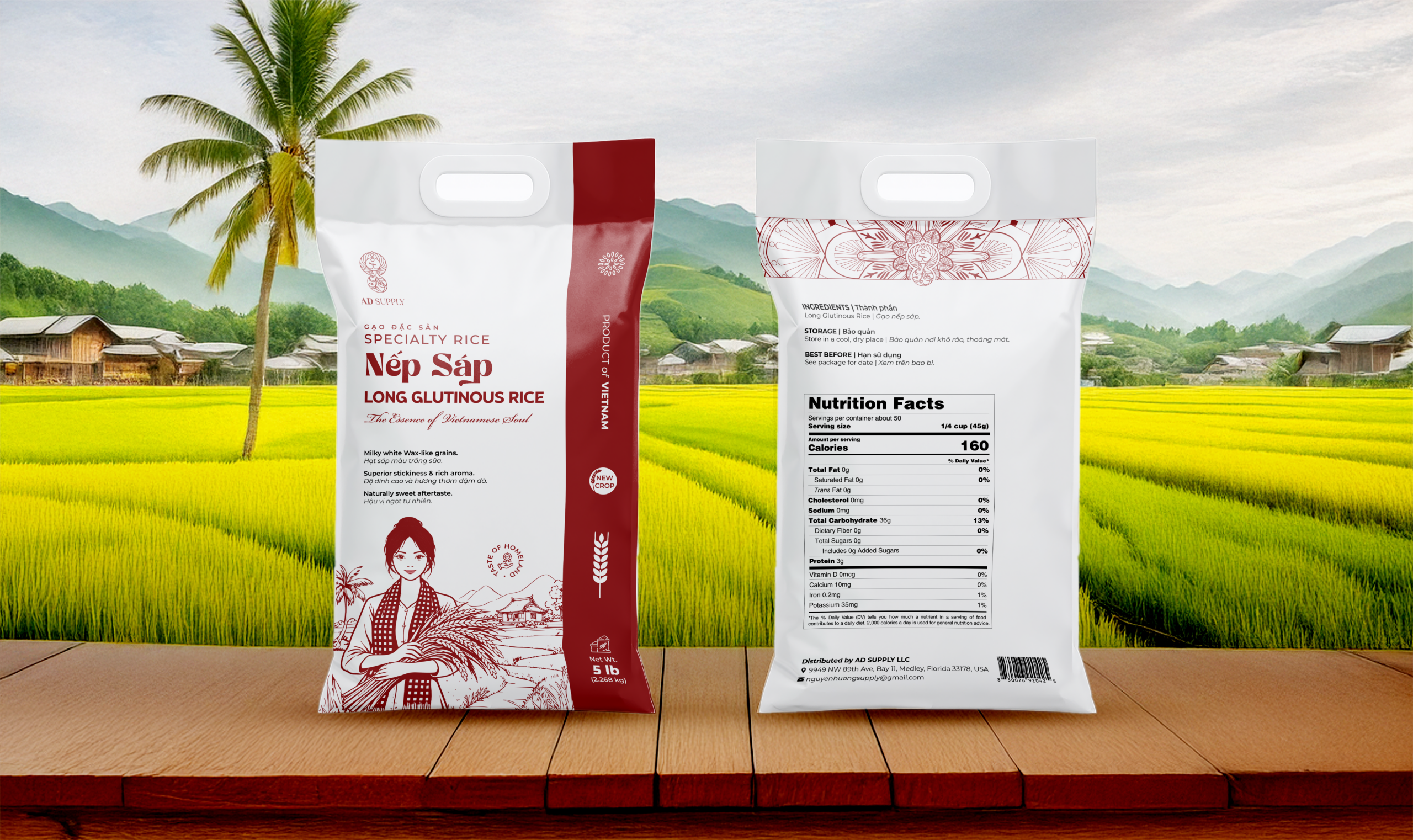 Long Grain Glutinous Rice 5% Broken