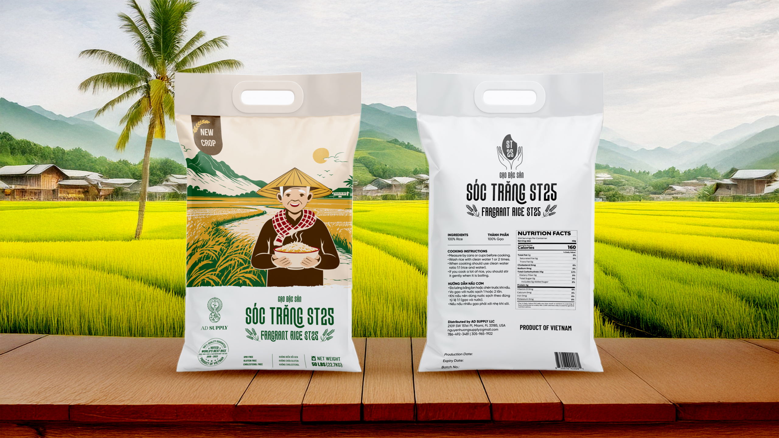 Vietnam ST25 Rice 5% Broken