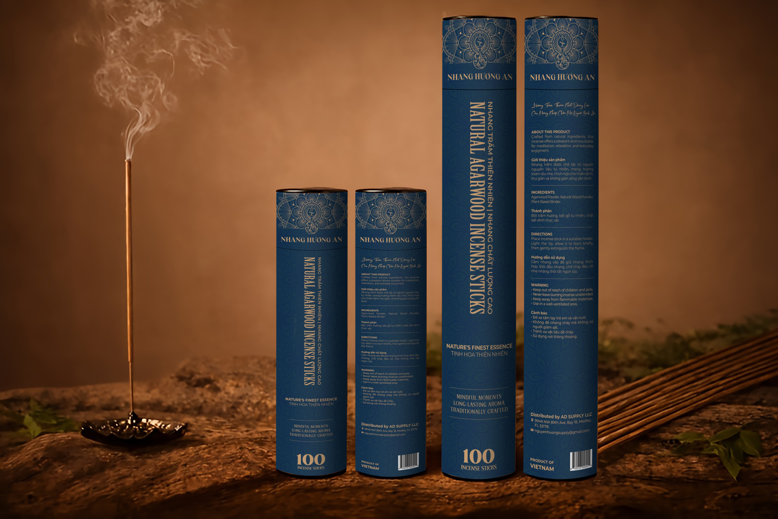 Agarwood incense (Dark Blue)