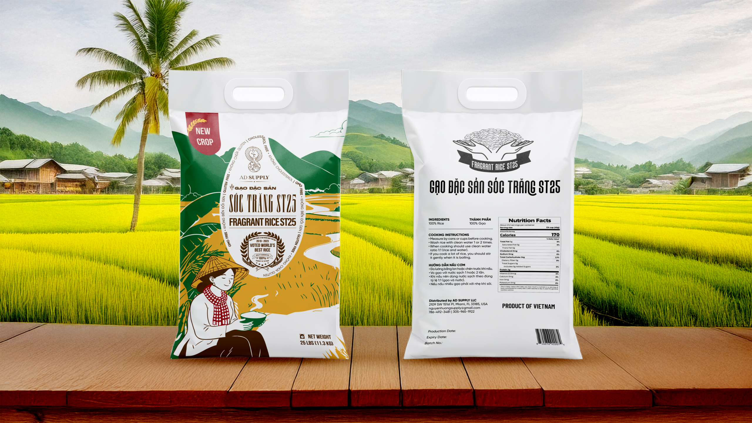 Vietnam ST25 Rice 5% Broken