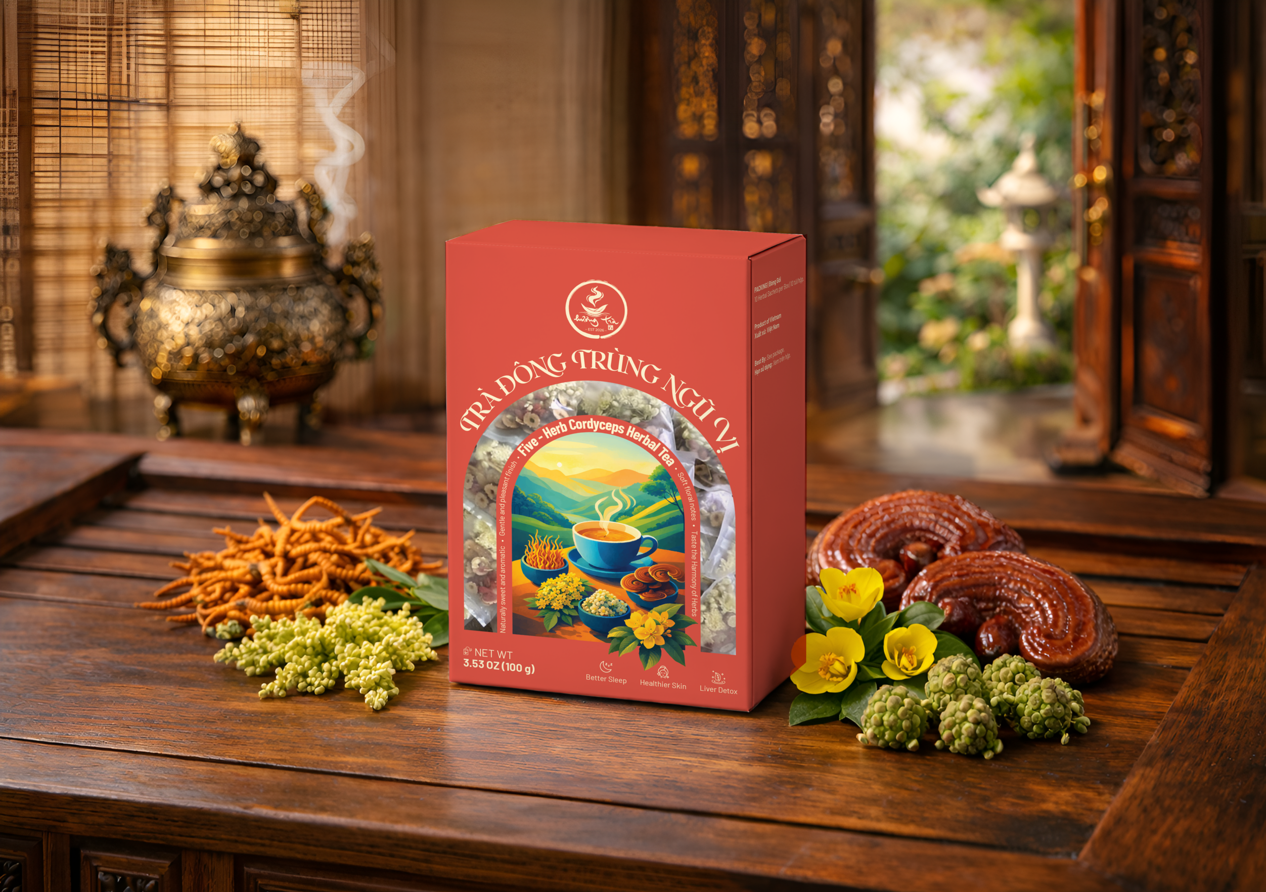 Five - Herb Cordyceps Tea