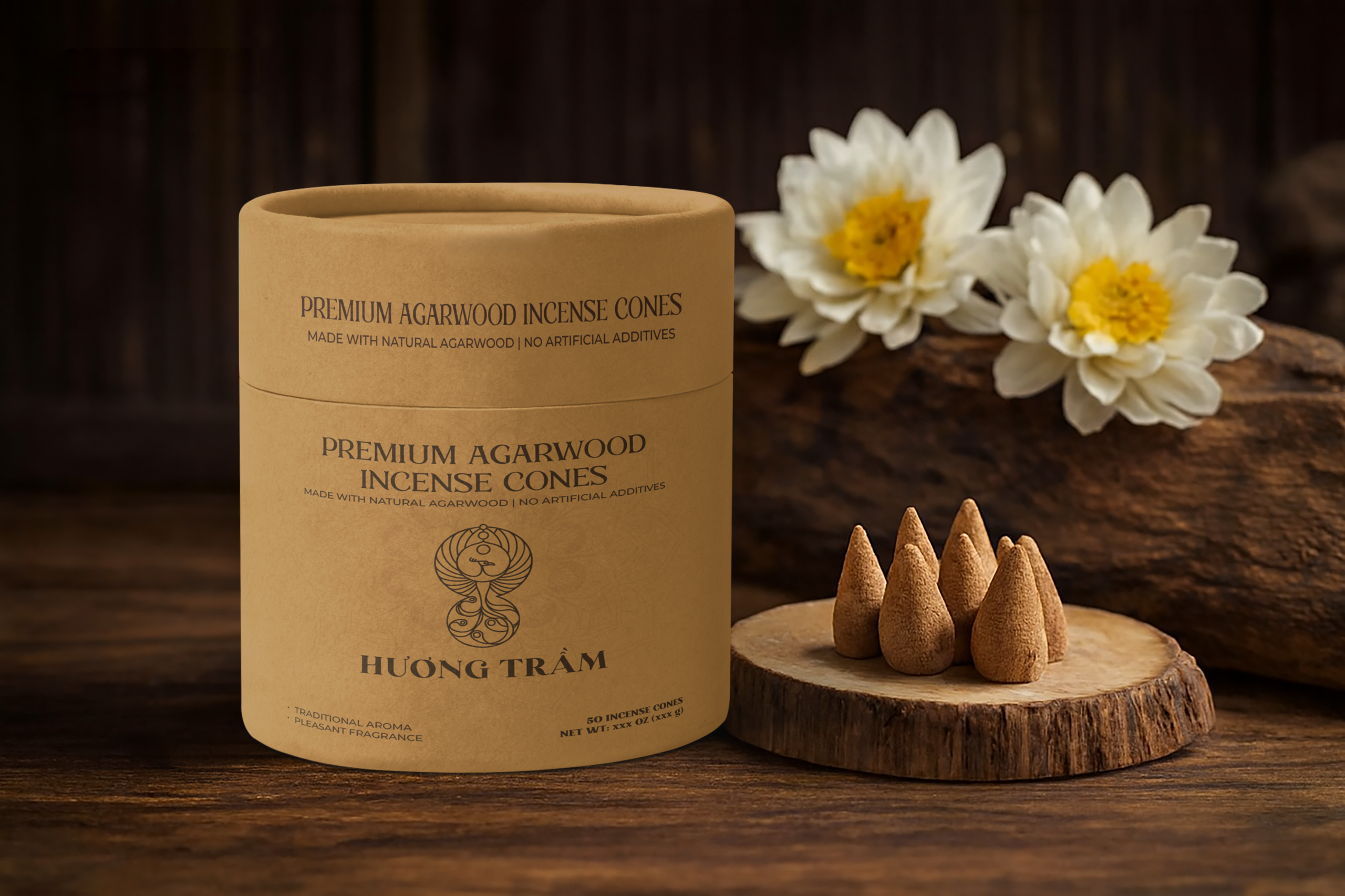 Premium Agarwood Incense Cones