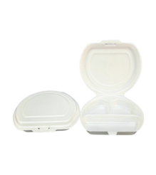 Round three compartment box